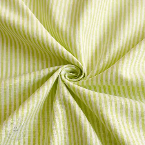 Ľan s bavlnou Stripe lime