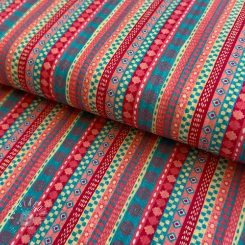 Bavlnená látka Bubble Stripe design A digital print