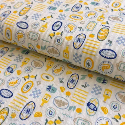 Bavlnená látka Bubble Stripe design C digital print