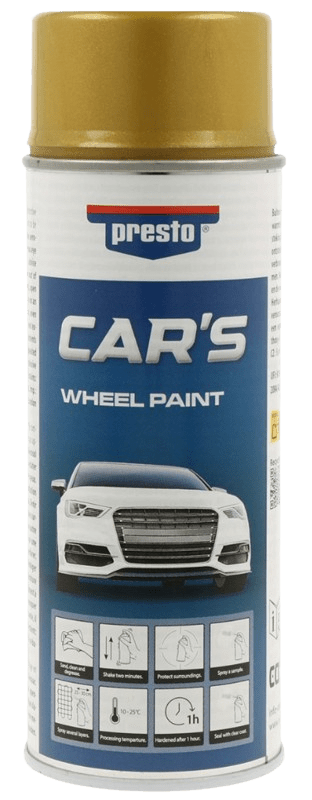 PRESTO CAR'S - Farba na disky v spreji (zlatá, 0,4 L)