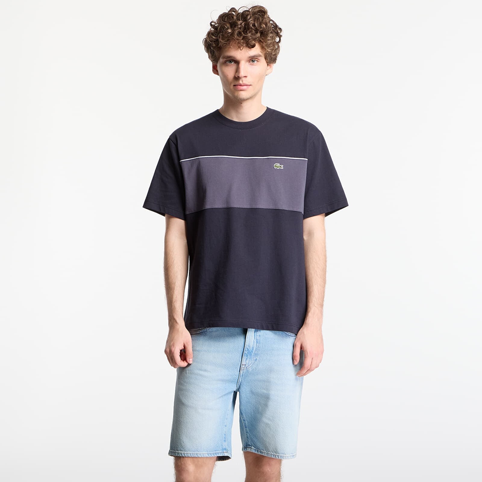 Tričko LACOSTE Tee-Shirt Blackbird/ Graphite 6
