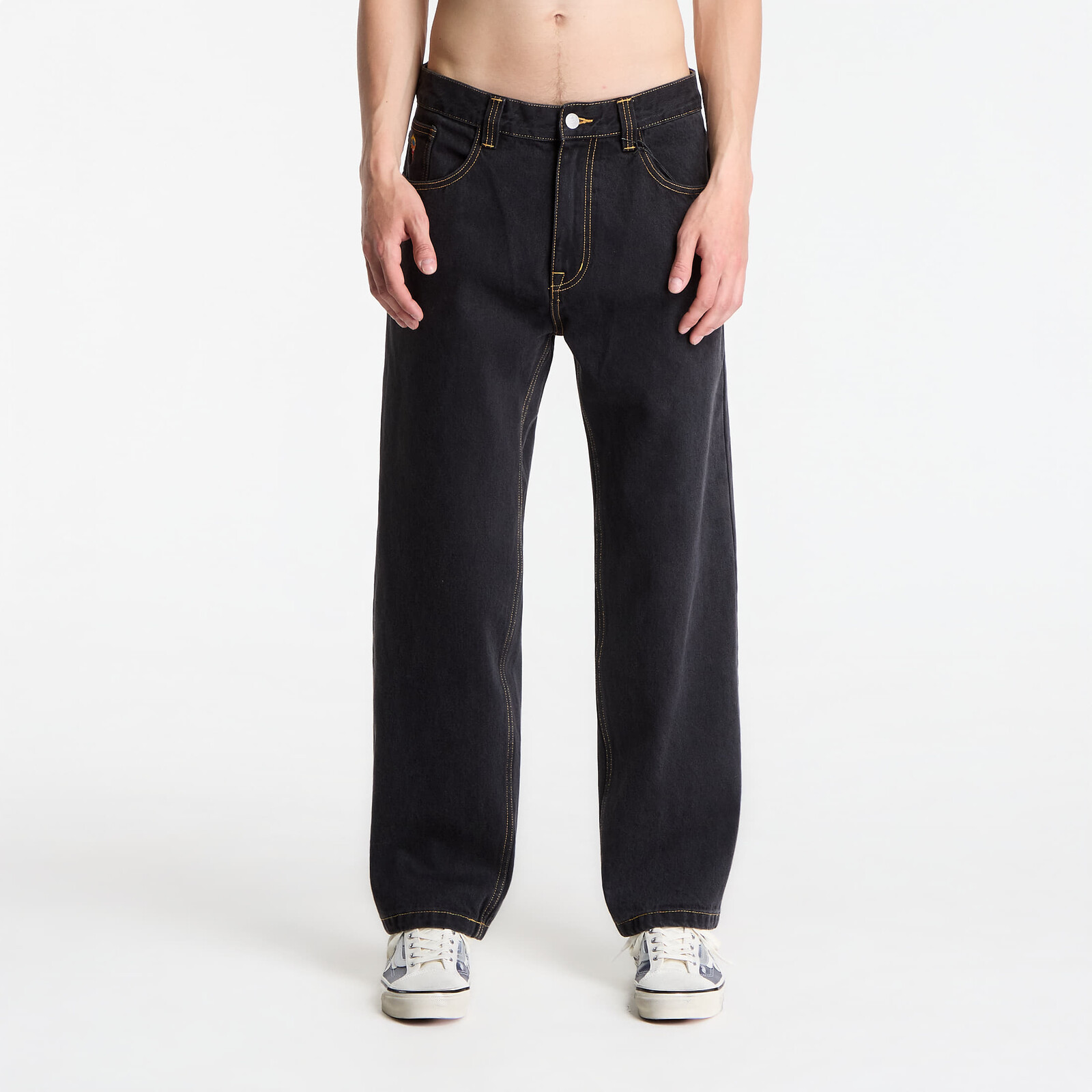 Džínsy Billionaire Boys Club Icecream Cones & Bones Double Scoop Denim Pants Black 34