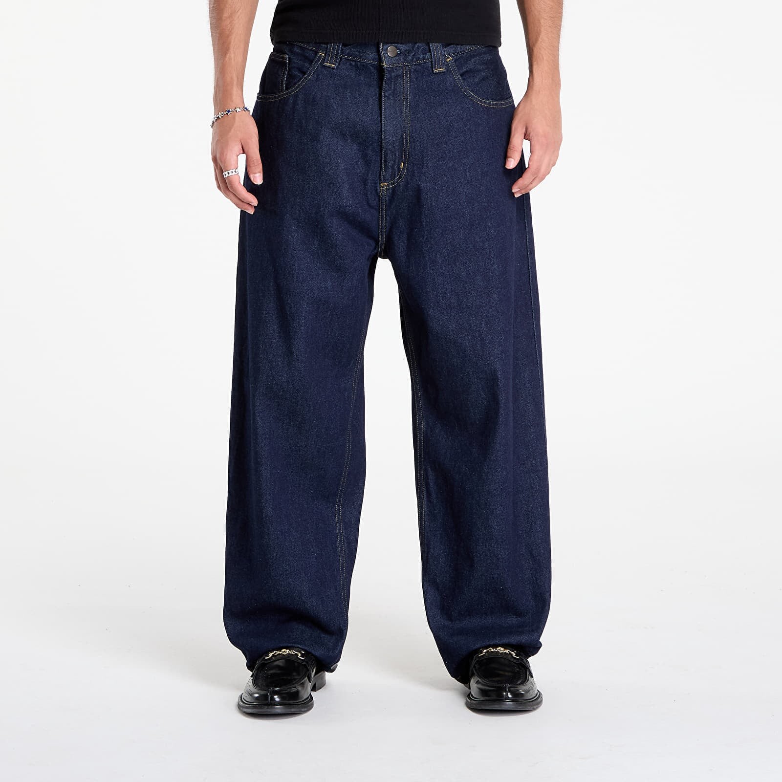 Džínsy Carhartt WIP Brandon Pant Blue Rinsed L