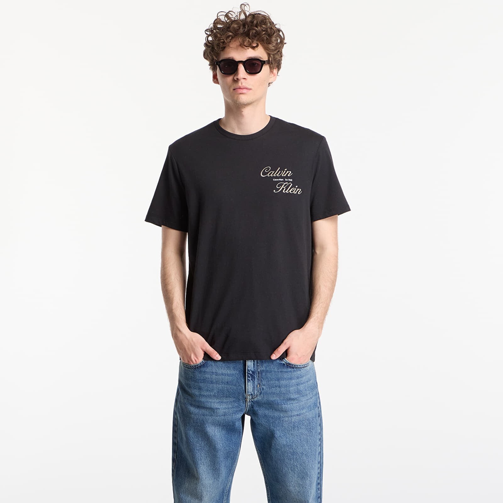 Tričko Calvin Klein Jeans Ss 30S Eu Calvin Klein Resrt Graphic Tee Black S
