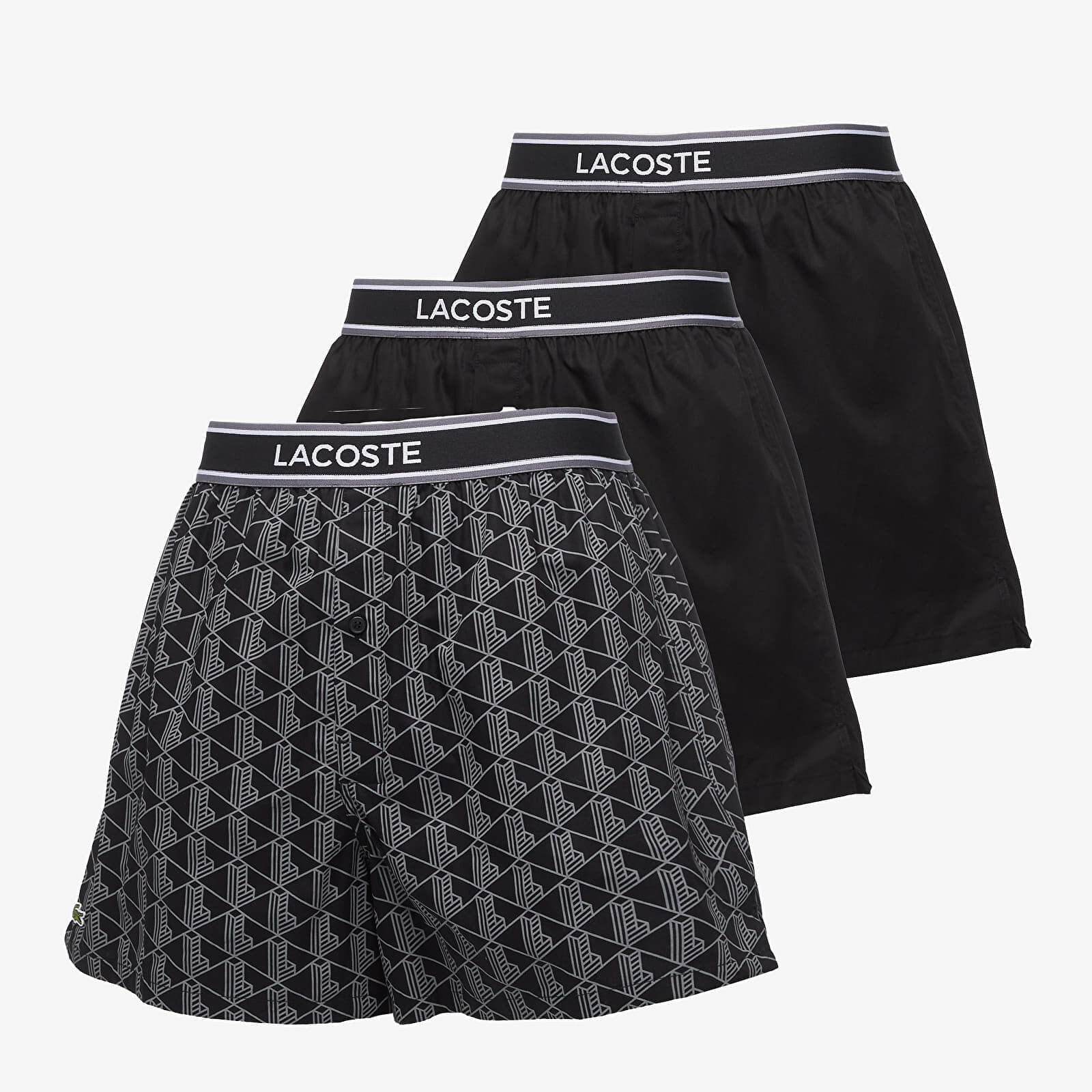 Boxerky LACOSTE Boxer Underwear Black XL