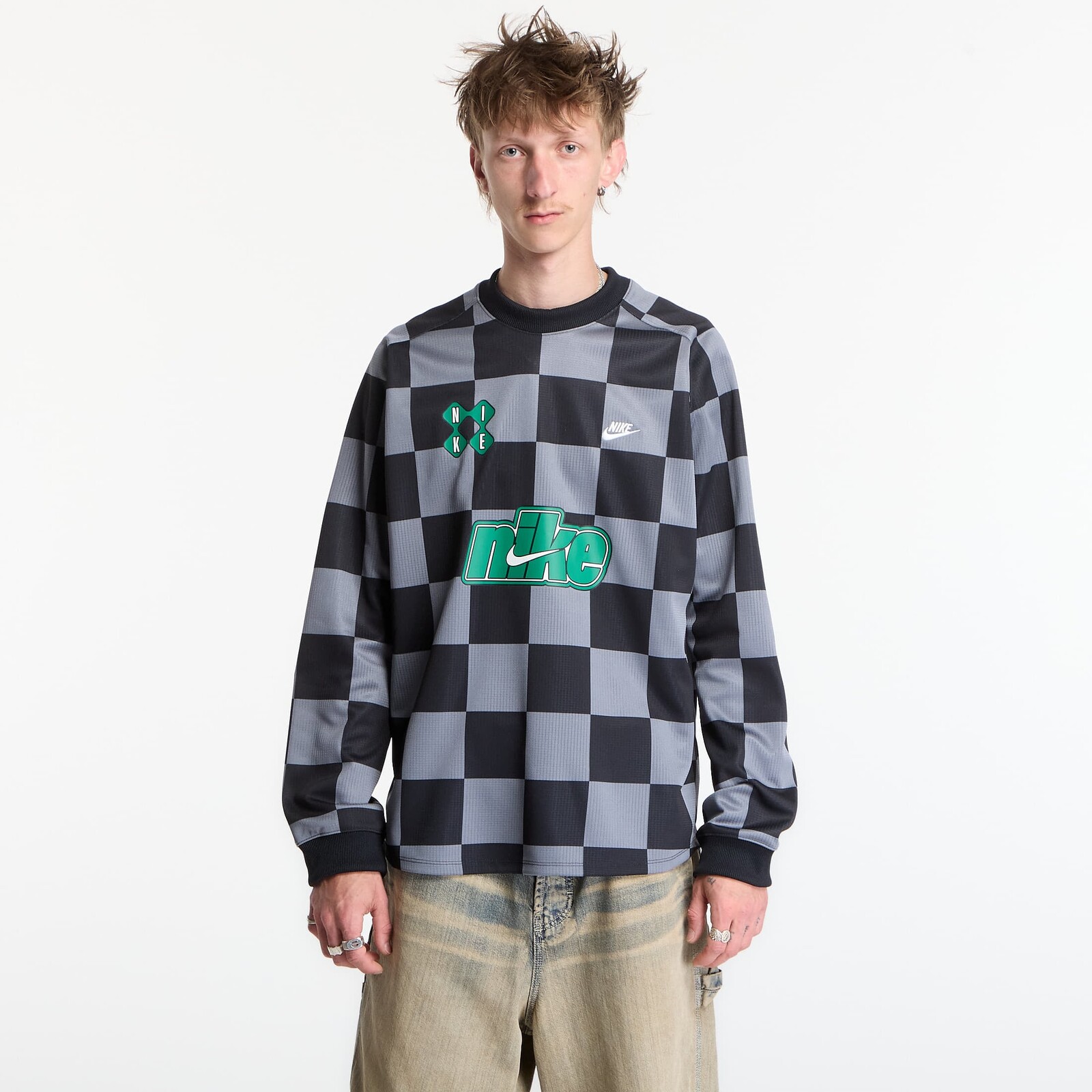 Dres Nike Sportswear Club Men's Goalie Top Smoke Grey/ Black/ Malachite M