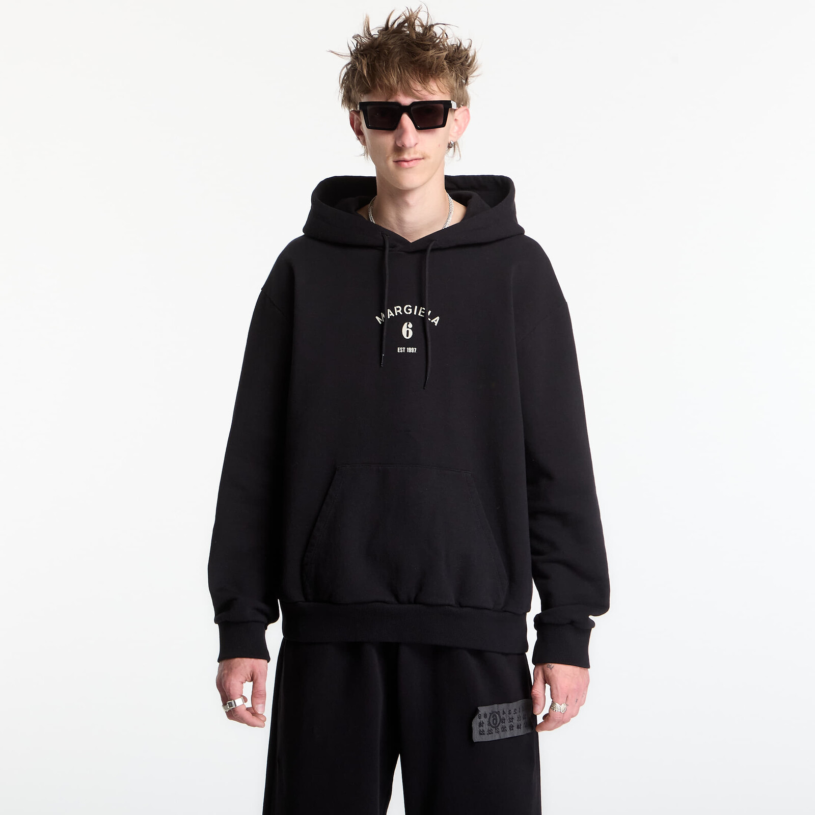 Mikina MM6 Mannequin Print Hooded Sweatshirt Black S