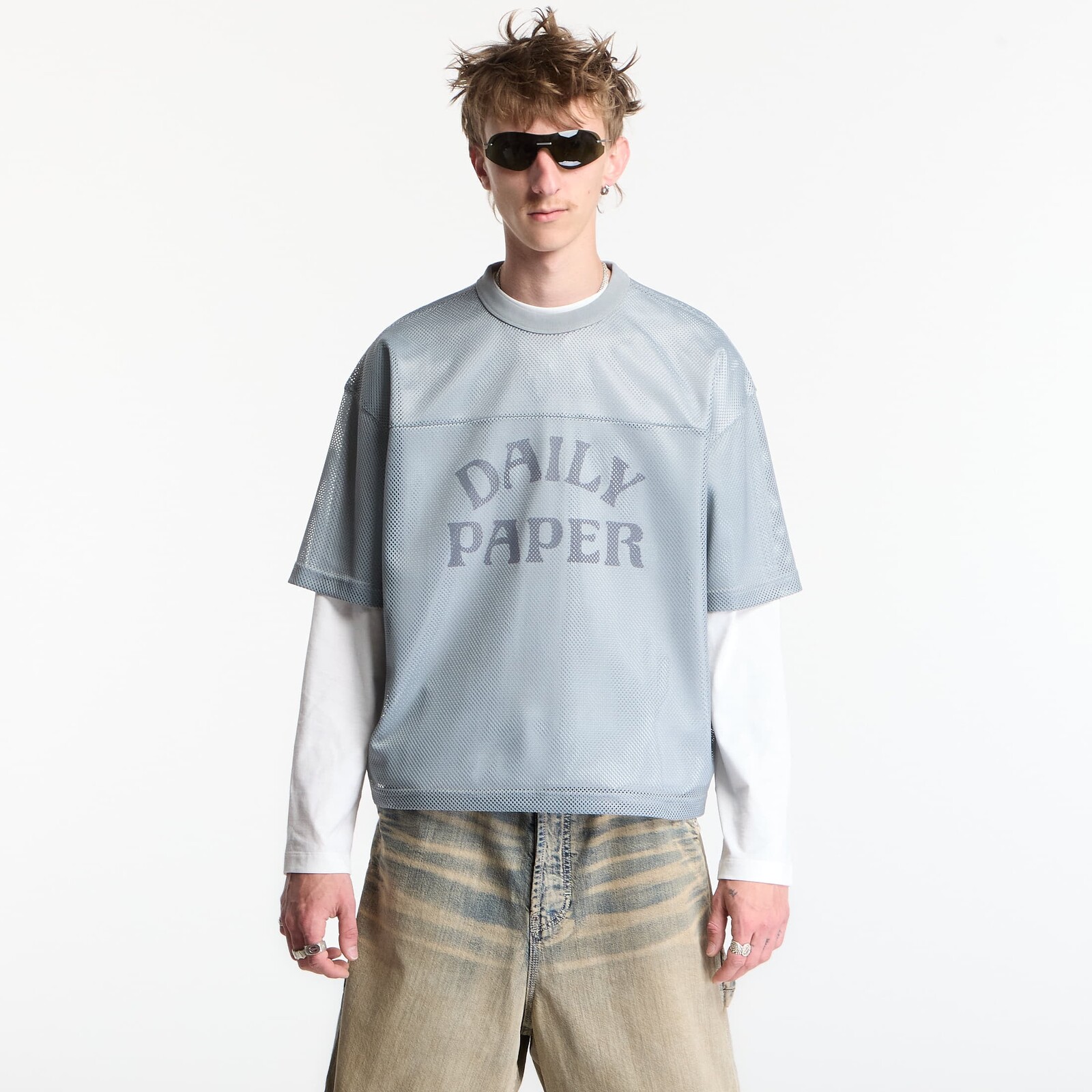 Tričko Daily Paper Boxy Mesh T-Shirt Dawn Blue S