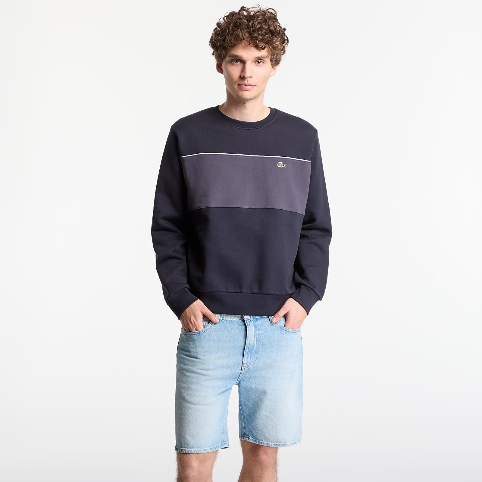 Mikina LACOSTE Sweatshirt Blackbird/ Graphite 6
