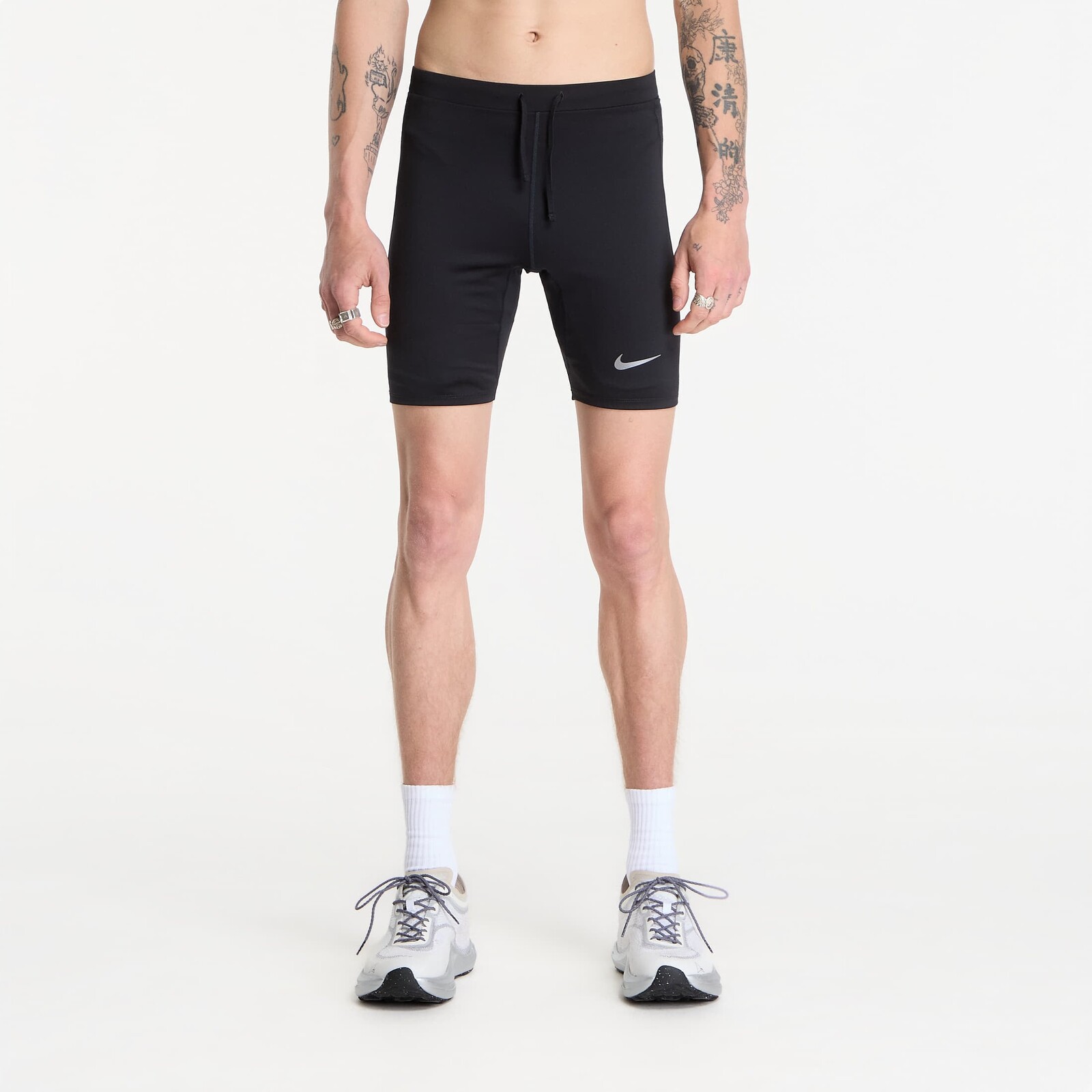 Šortky Nike Fast Men's Dri-FIT Brief-Lined Running 1/2-Length Tights Black/ Reflective Silv XL