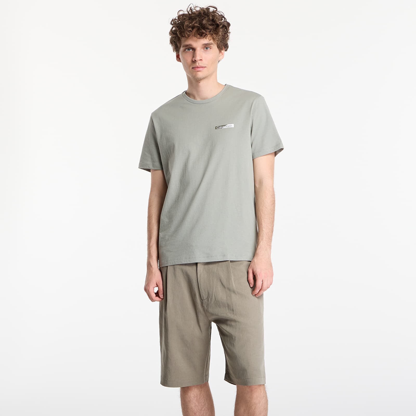 Tričko Calvin Klein Ss 30S Eu Spw Split Standard Graphic Tee Shadow XL