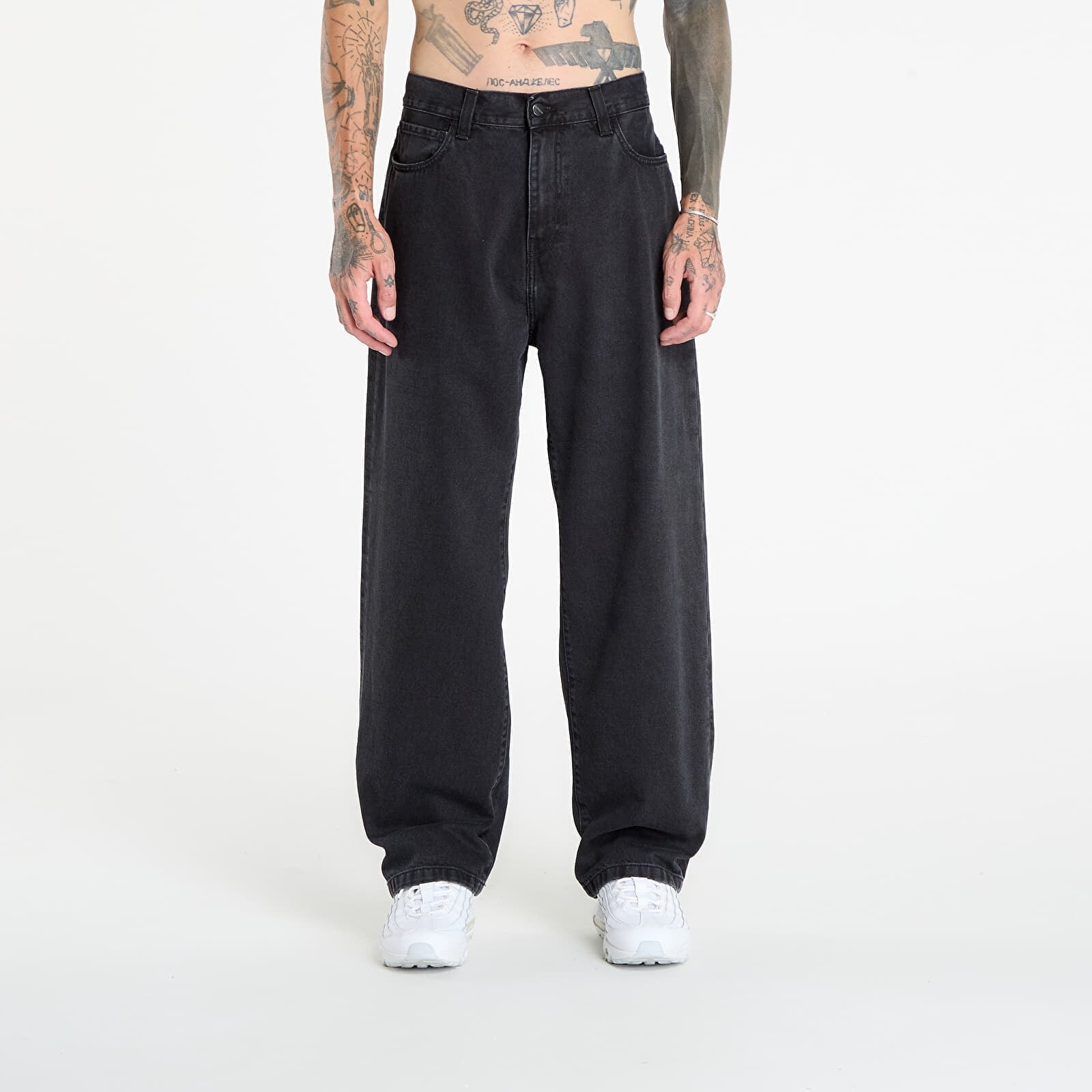 Džínsy Carhartt WIP Landon Pant Black Stone Washed 29