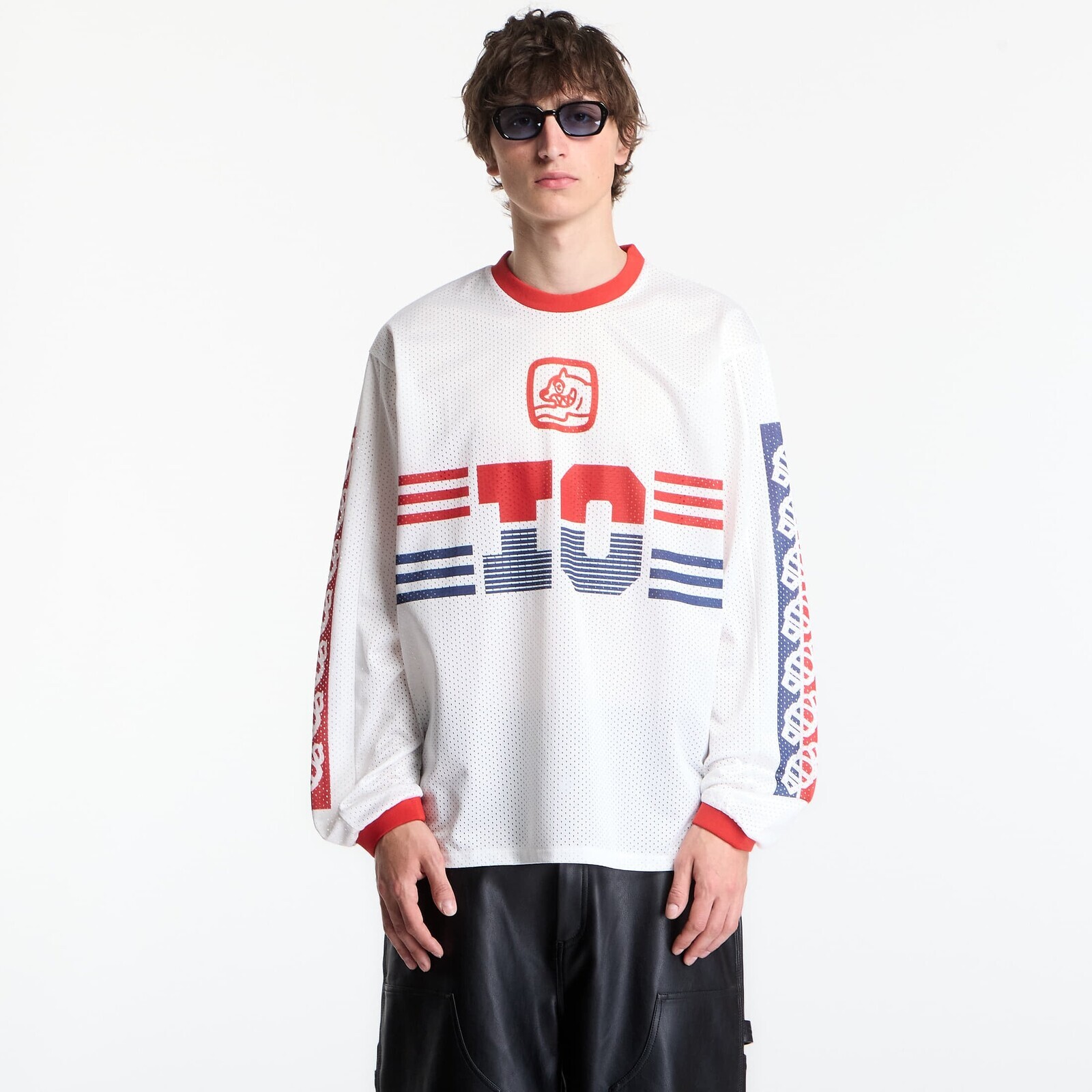 Dres Billionaire Boys Club Icecream Moto Ls Mesh Shirt White M