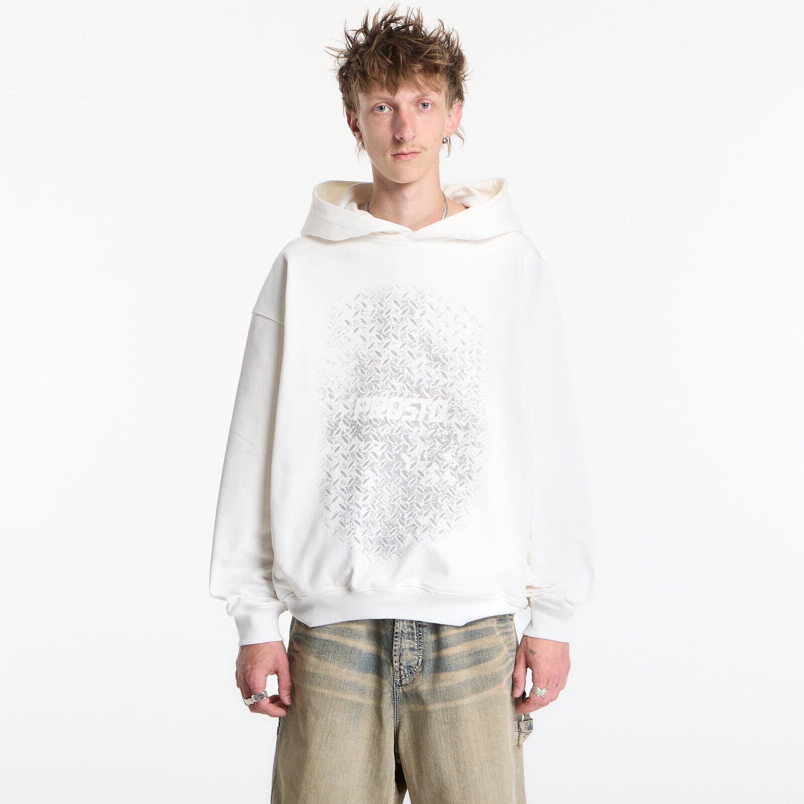 Mikina Prosto Hoodie Grade White L