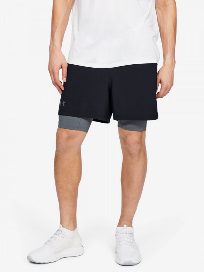 Shorts Under Armour Qualifier 2-In-1 Short-Blk