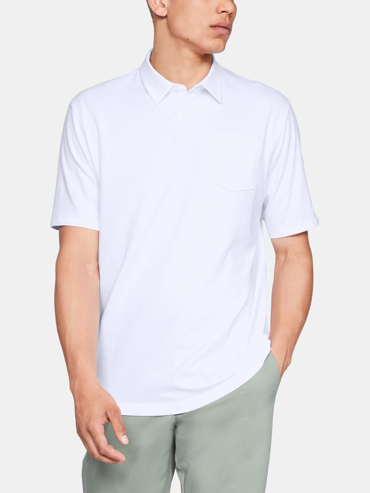 Under Armour CC Scramble Polo-WHT T-Shirt