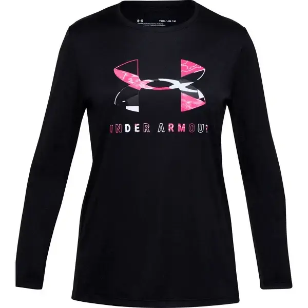 Under Armour Tech Graphic Big Logo LS T-Shirt-BLK T-Shirt