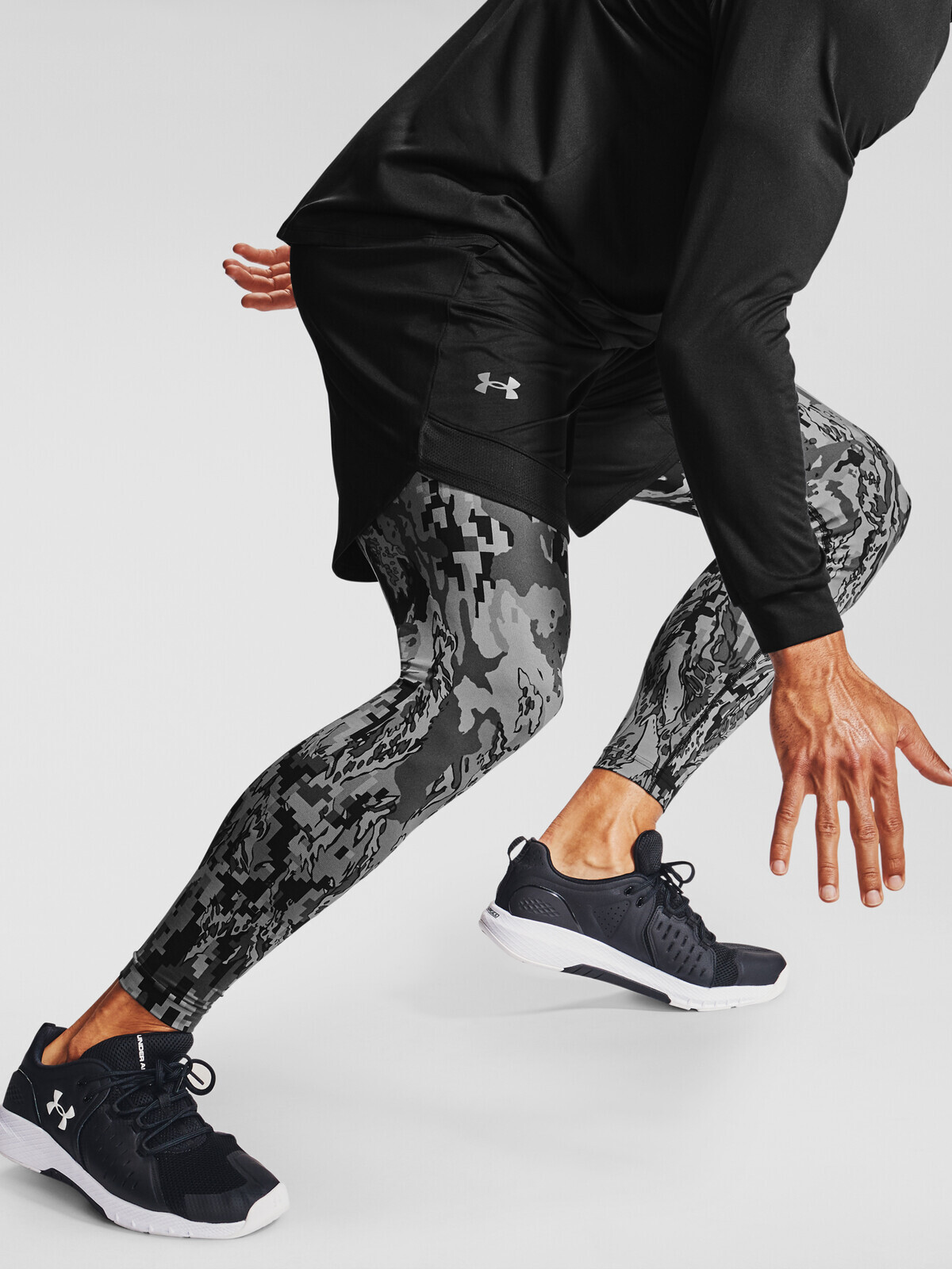 Under Armour Armour HG 2.0 Print Lgs-BLK Leggings