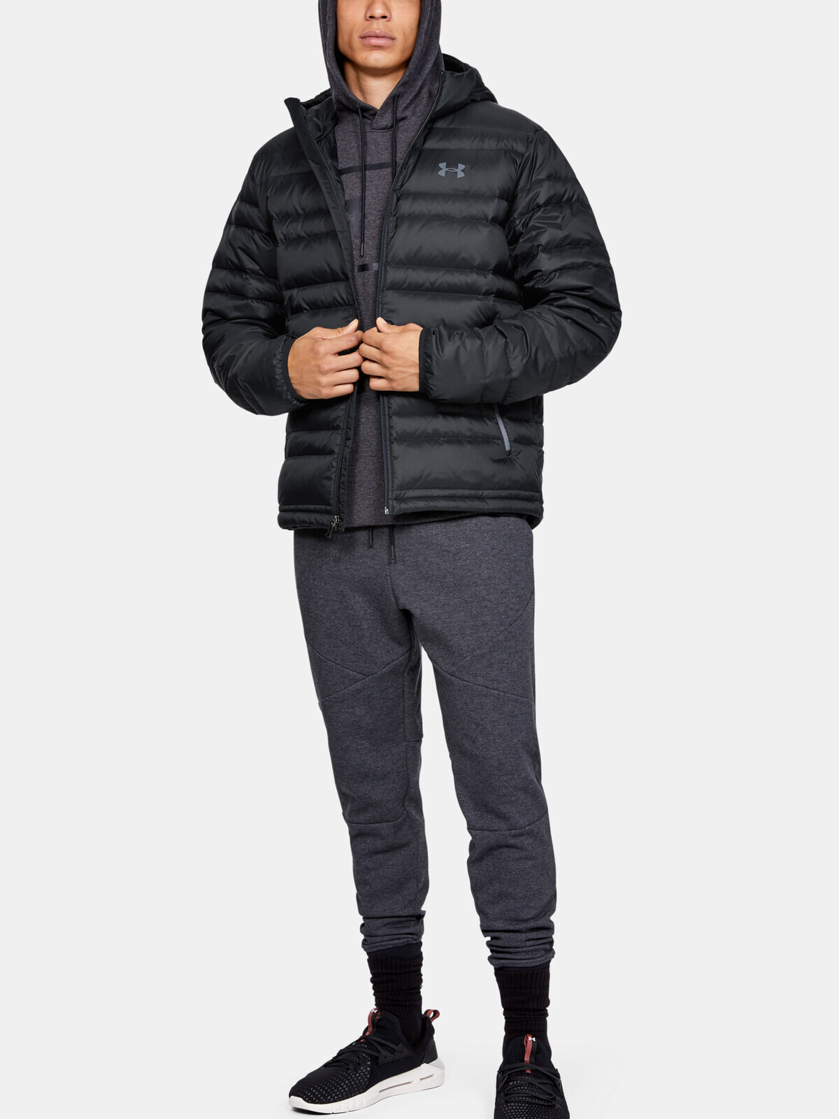 Bunda Under Armour Armour Down Hooded Jkt - čierna