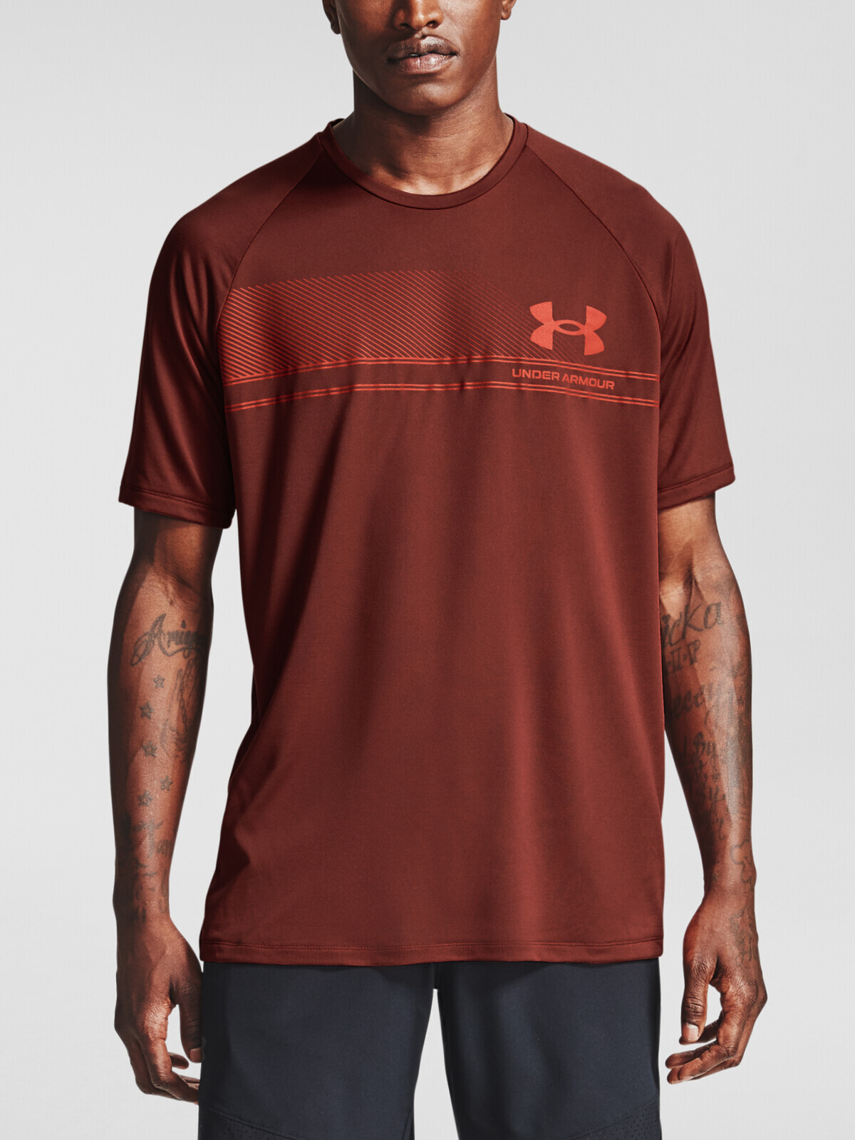 Under Armour LOGO WORDMARK TECH SS-RED T-SHIRT