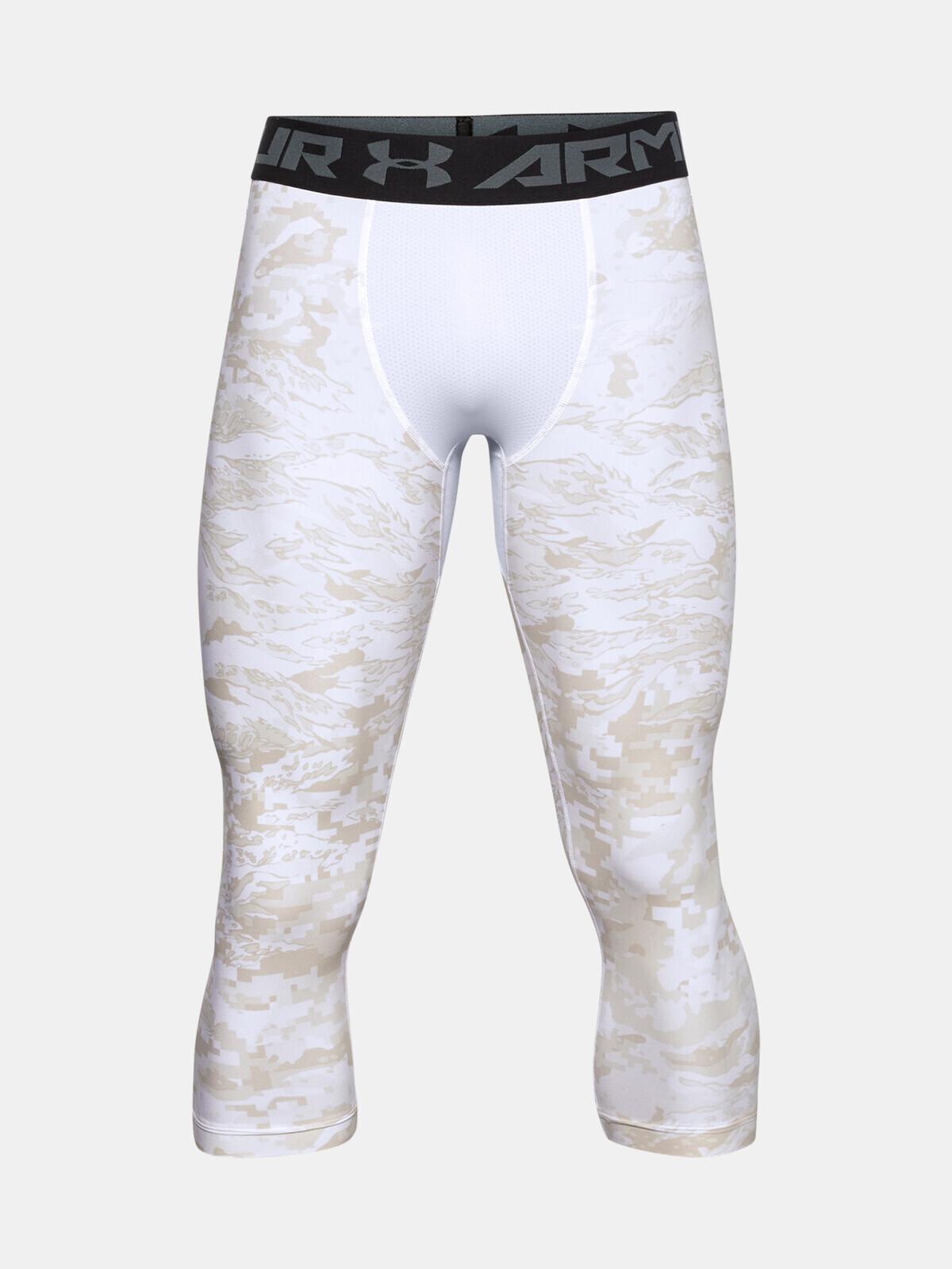 Under Armour UA HG 3/4 Print Leggings-WHT Leggings