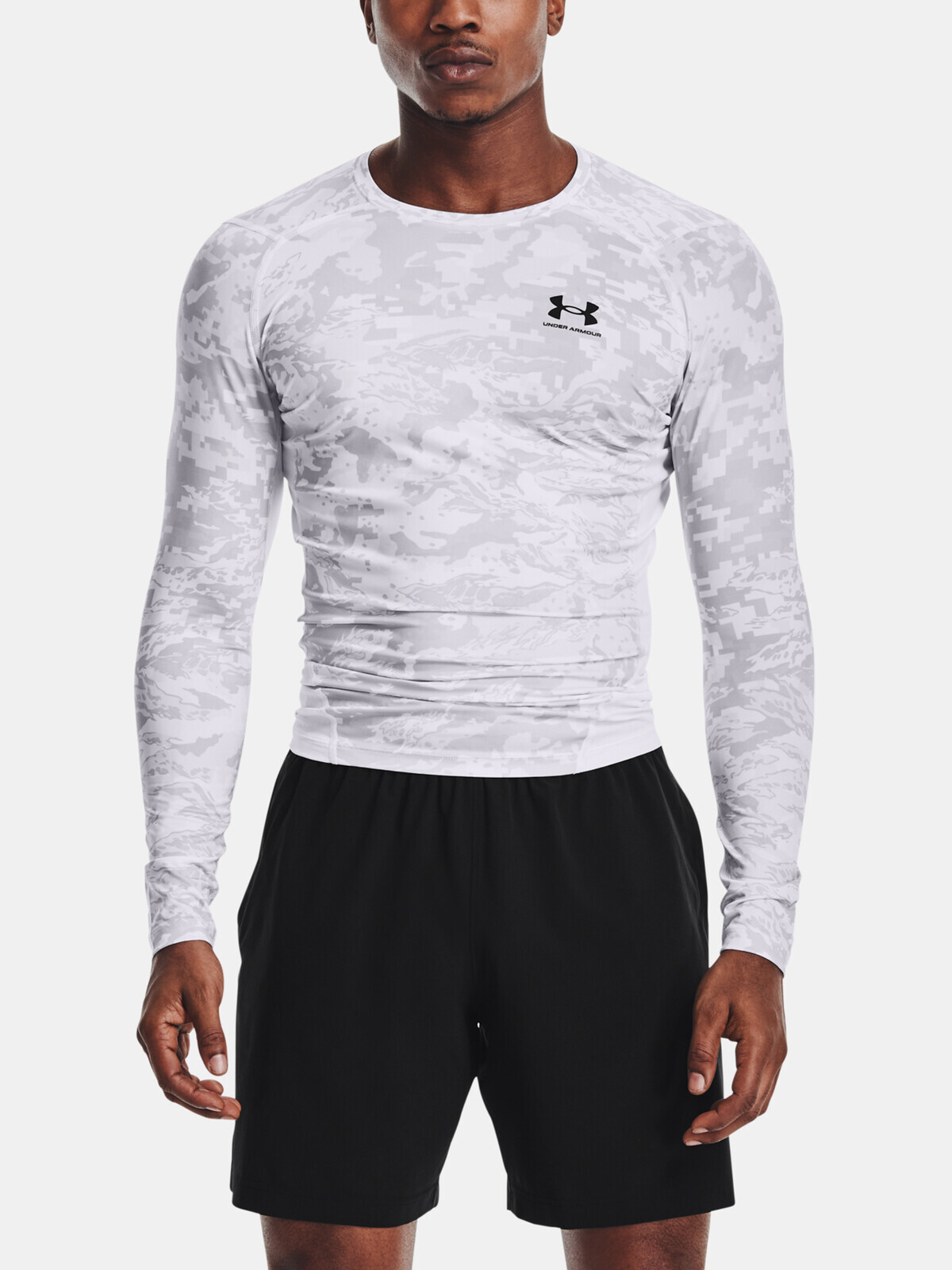 Under Armour Tričko HG Armour Camo Comp LS-WHT