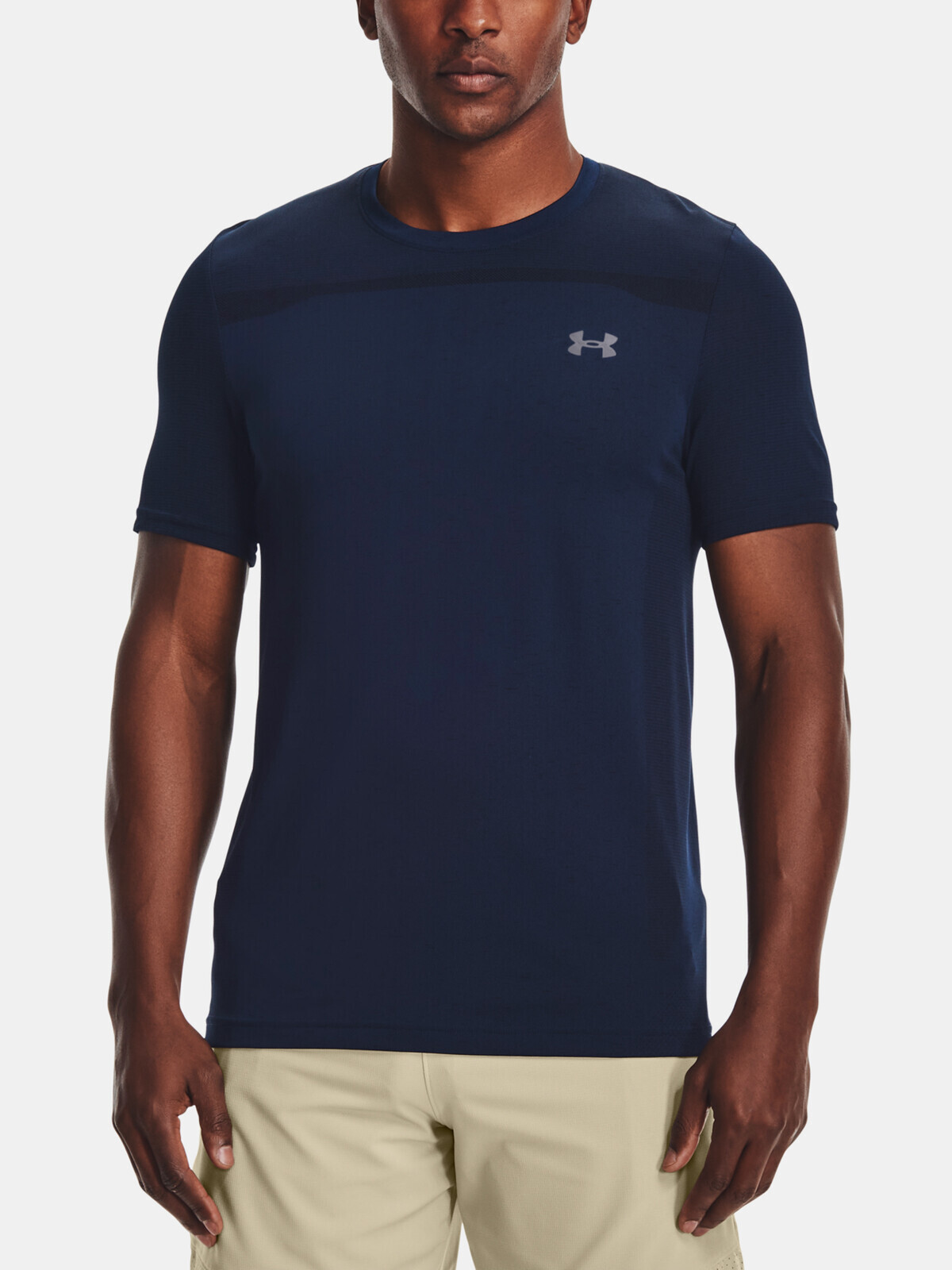 Tričko Under Armour Seamless SS - tmavomodrá