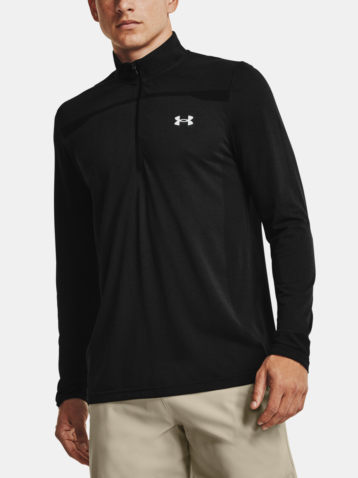 Under Armour T-shirt UA Seamless 1/2 Zip-BLK