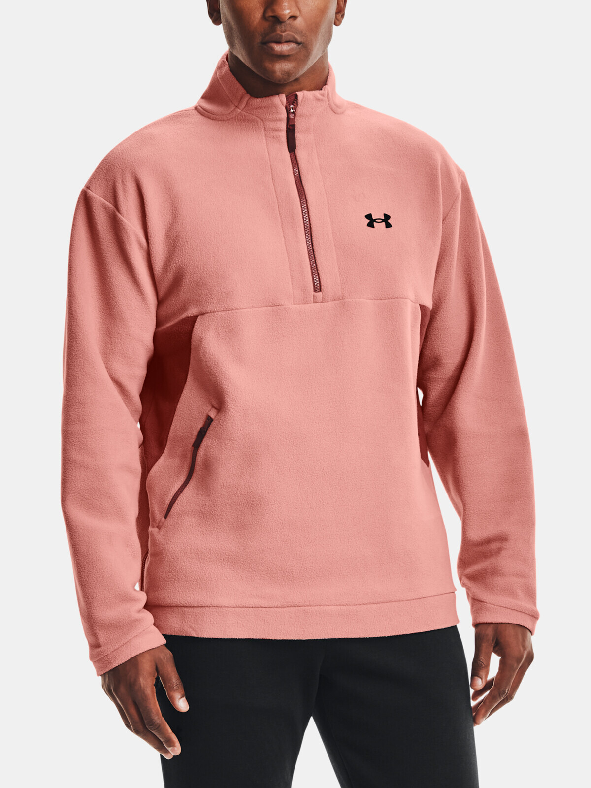 Under Armour MIkina UA Recover Fleece 1/4 Zip-PNK - Men's
