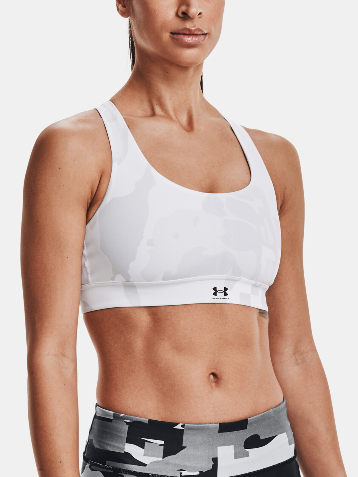 Under Armour Bra Isochill Team Mid Bra-WHT - Women's