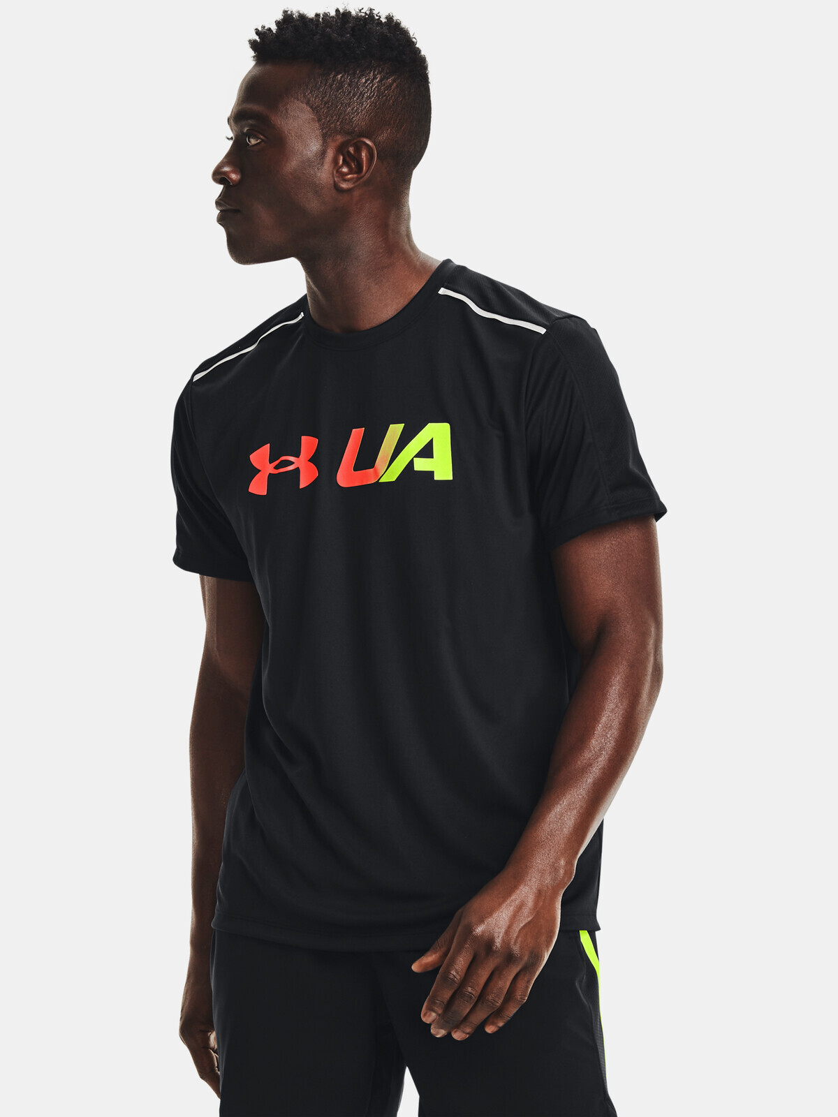 Under Armour T-shirt UA RUN Graphic Print Fill SS-BLK - Men's