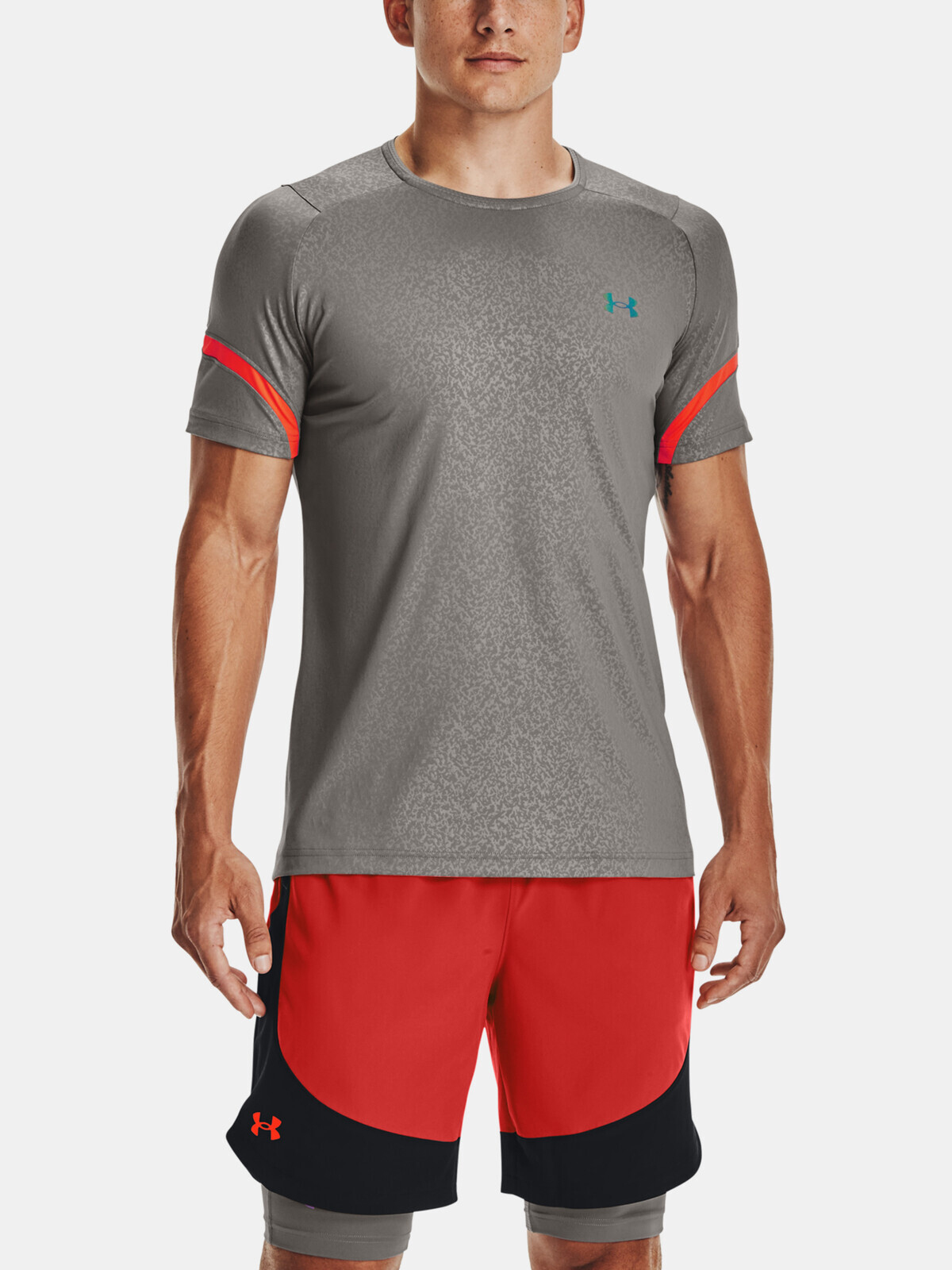 Under Armour T-shirt UA Rush 2.0 Emboss SS-GRY - Men's