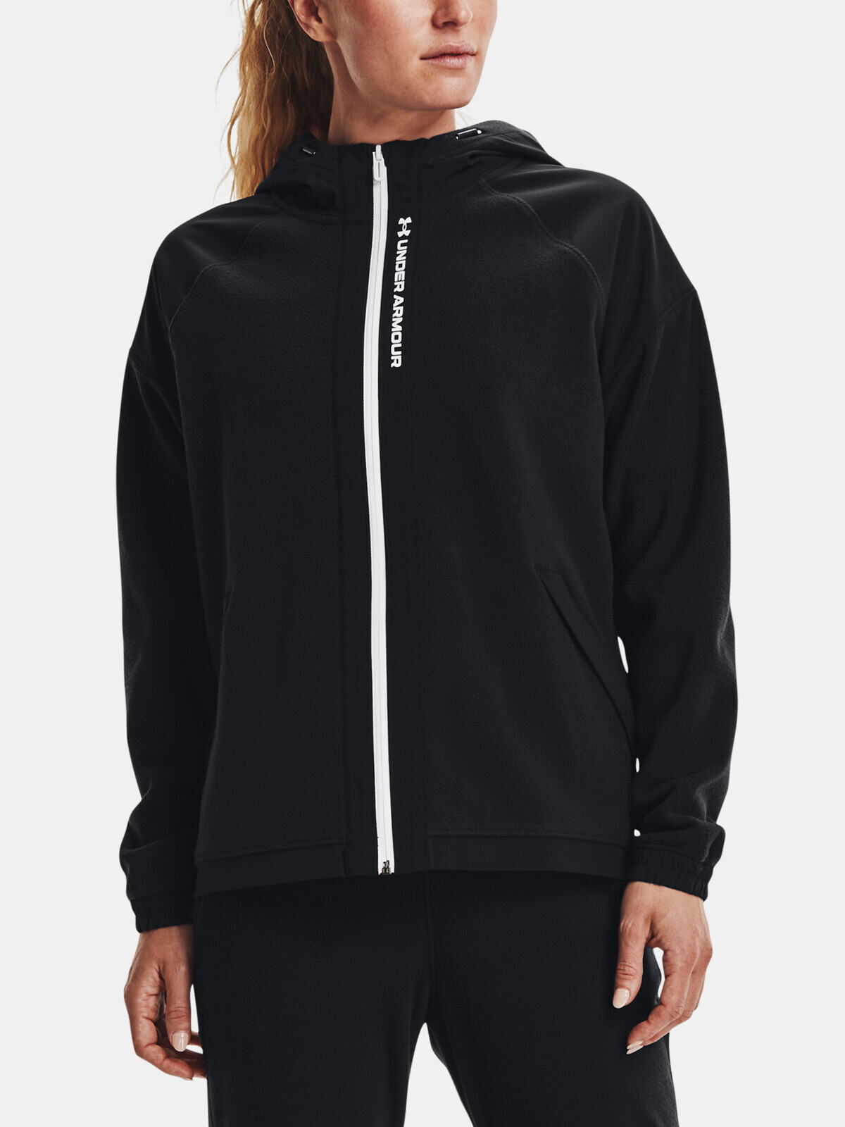 Under Armour Sweatshirt Rush Fleece FZ Hoodie-BLK