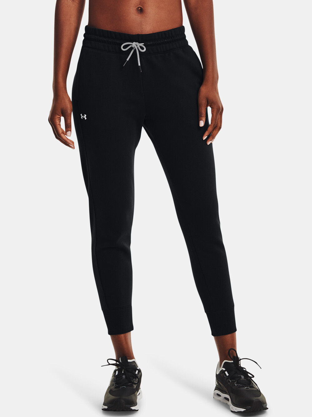 Under Armour Sweatpants Rival Fleece Mesh Pant-BLK - Women's