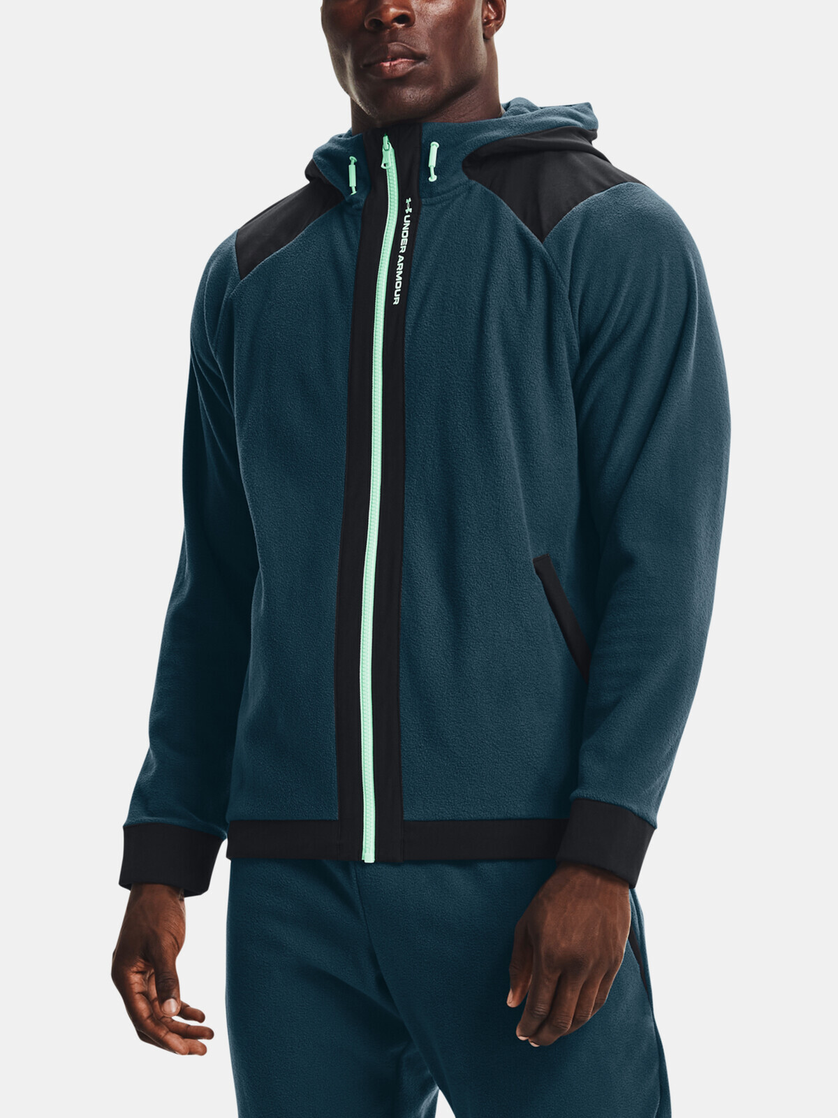 Under Armour Sweatshirt UA RUSH FLEECE FZ HOODIE-BLU - Men's