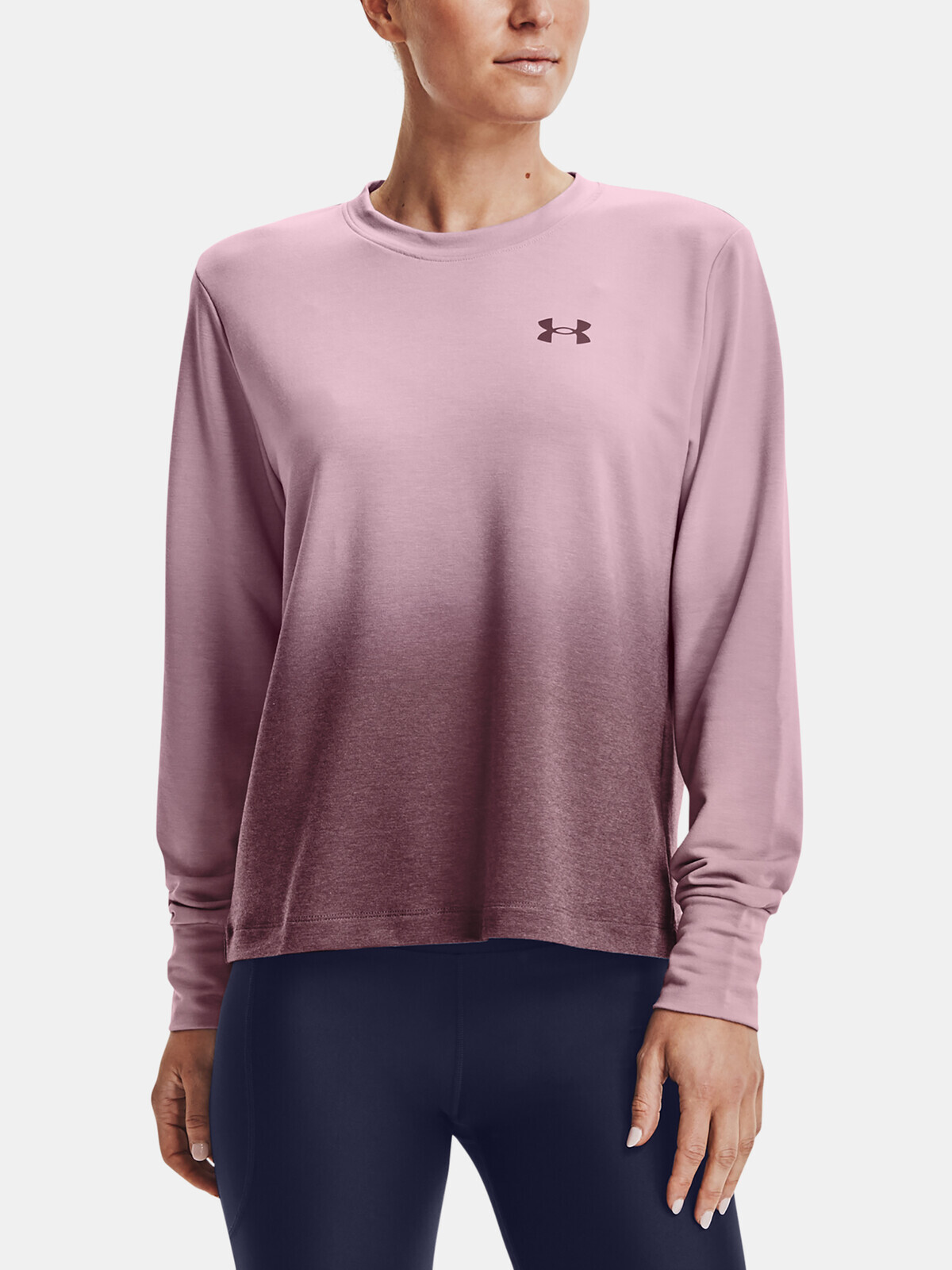 Under Armour Sweatshirt Rival Terry Gradient Crew-PNK - Women's