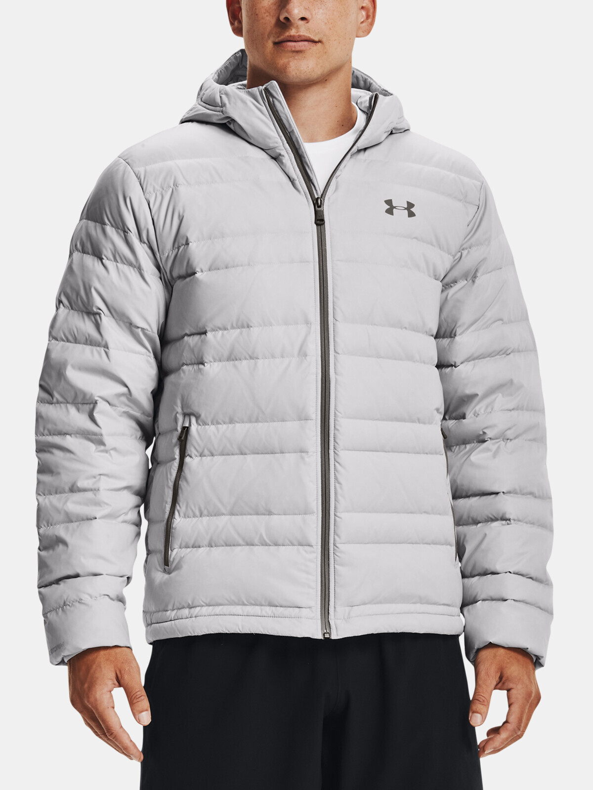 Under Armour Jacket Armour Down Hooded Jkt-GRY - Men's