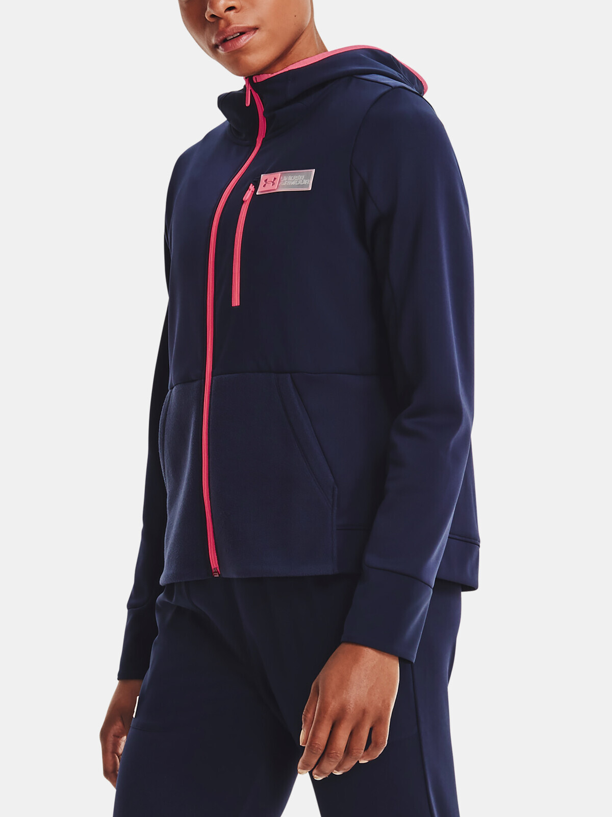 Under Armour Armour Sweatshirt Armour Mixed Media FZ-NVY - Women