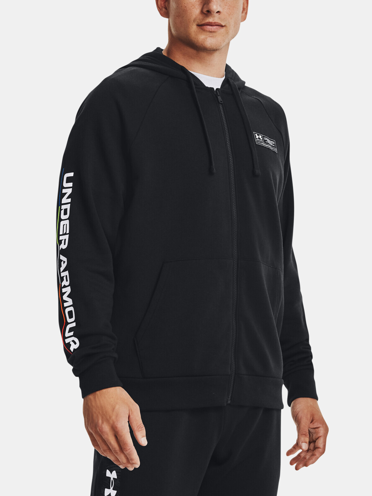 Under Armour Sweatshirt UA Rival Fleece Chroma FZ HD-BLK - Mens