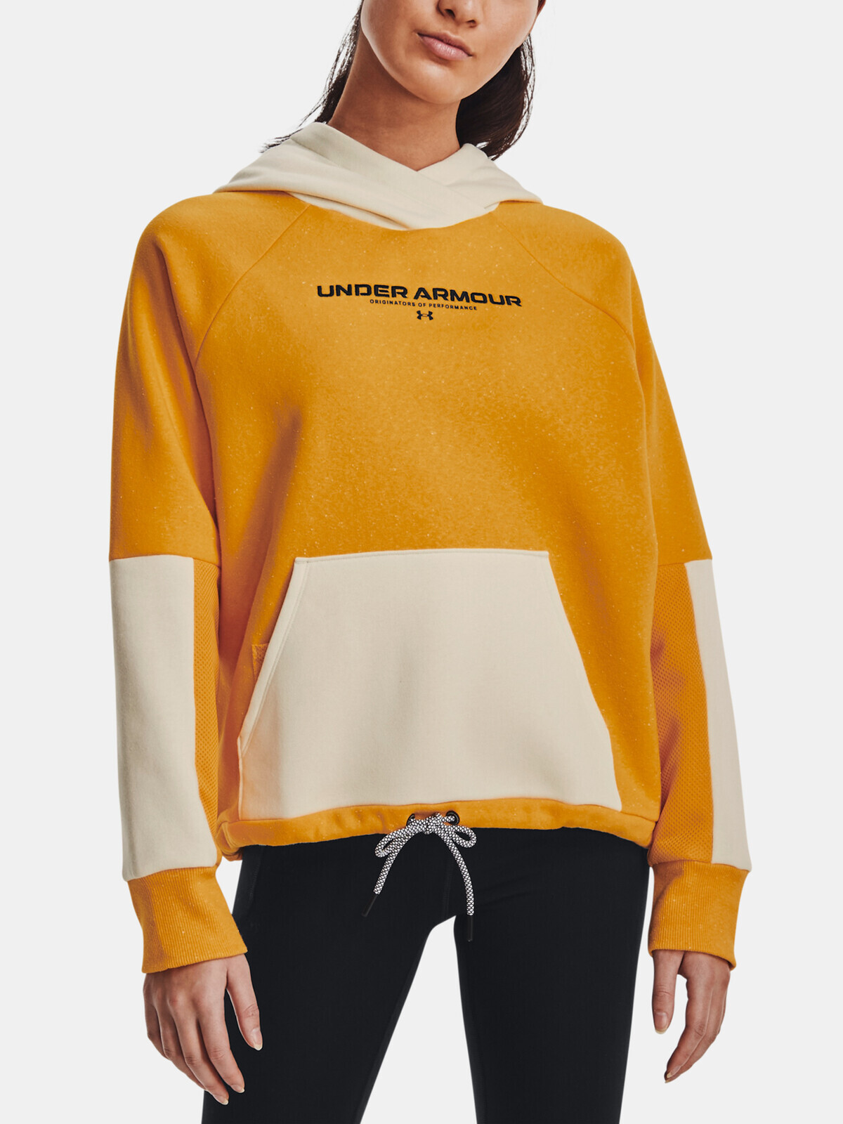 Under Armour Sweatshirt Rival + Fleece Hoodie-GLD - Women