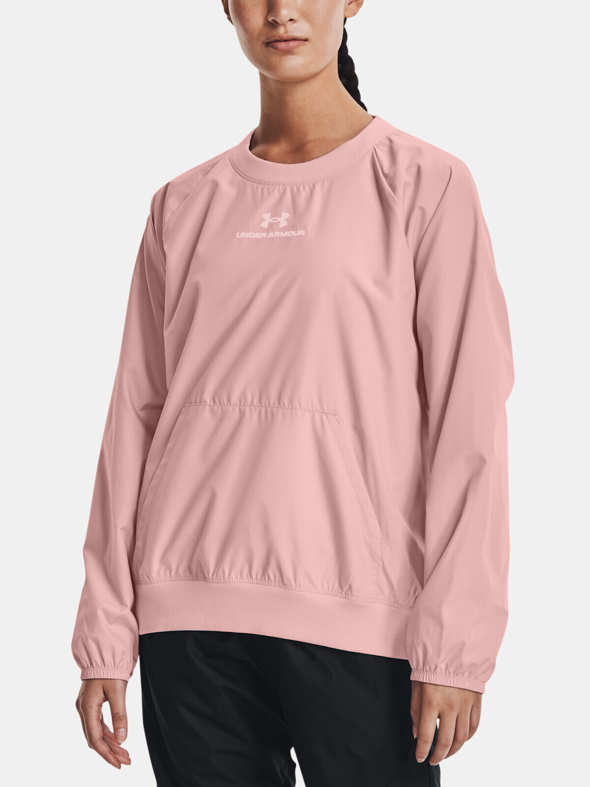 Under Armour Sweatshirt UA Rush Woven Crew-PNK - Women