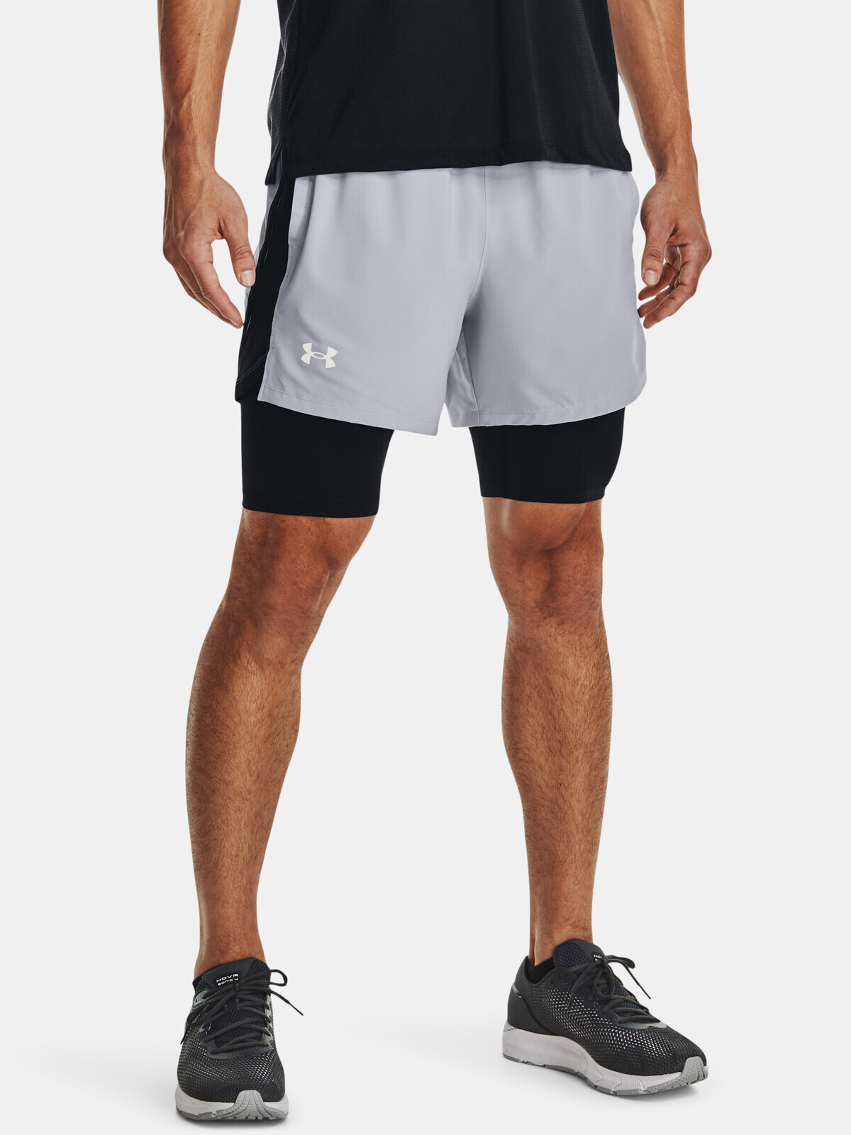Šortky Under Armour UA LAUNCH 5'' 2-IN-1 SHORT - šedá