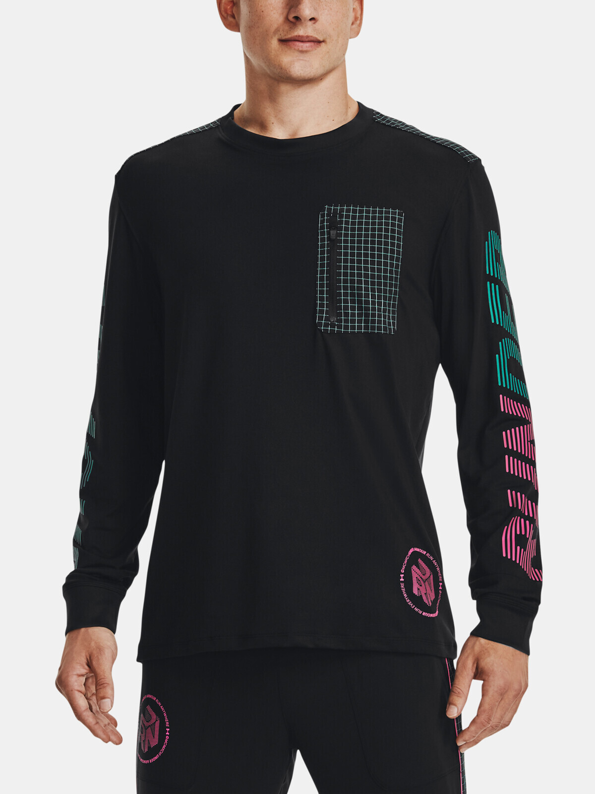 Under Armour T-Shirt UA Run Anywhere LS-BLK - Men