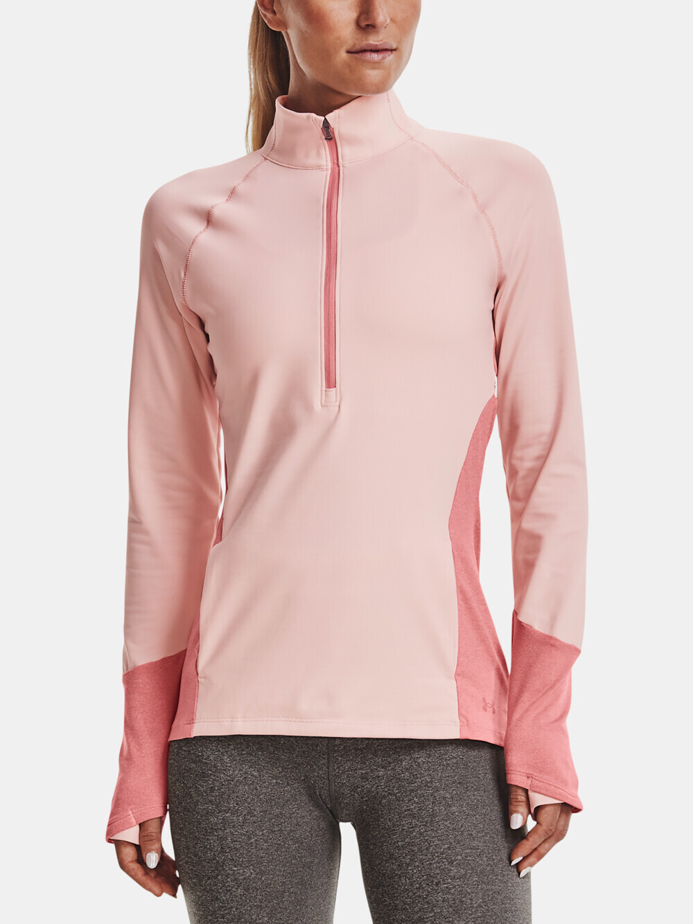Under Armour Sweatshirt UA ColdGear 1/2 Zipper-PNK - Women