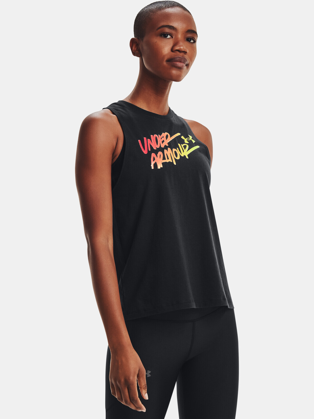 Under Armour Tank Top Live 80s Graphic Muscle Tank-BLK - Women