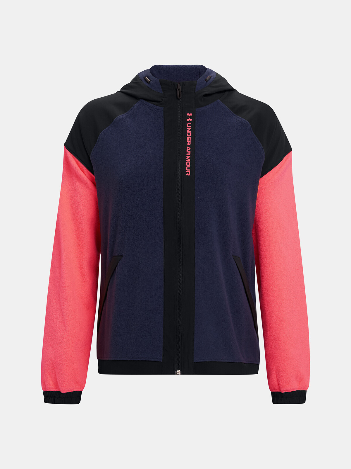 Under Armour Sweatshirt UA Rush Fleece FZ Hoodie-NVY - Women