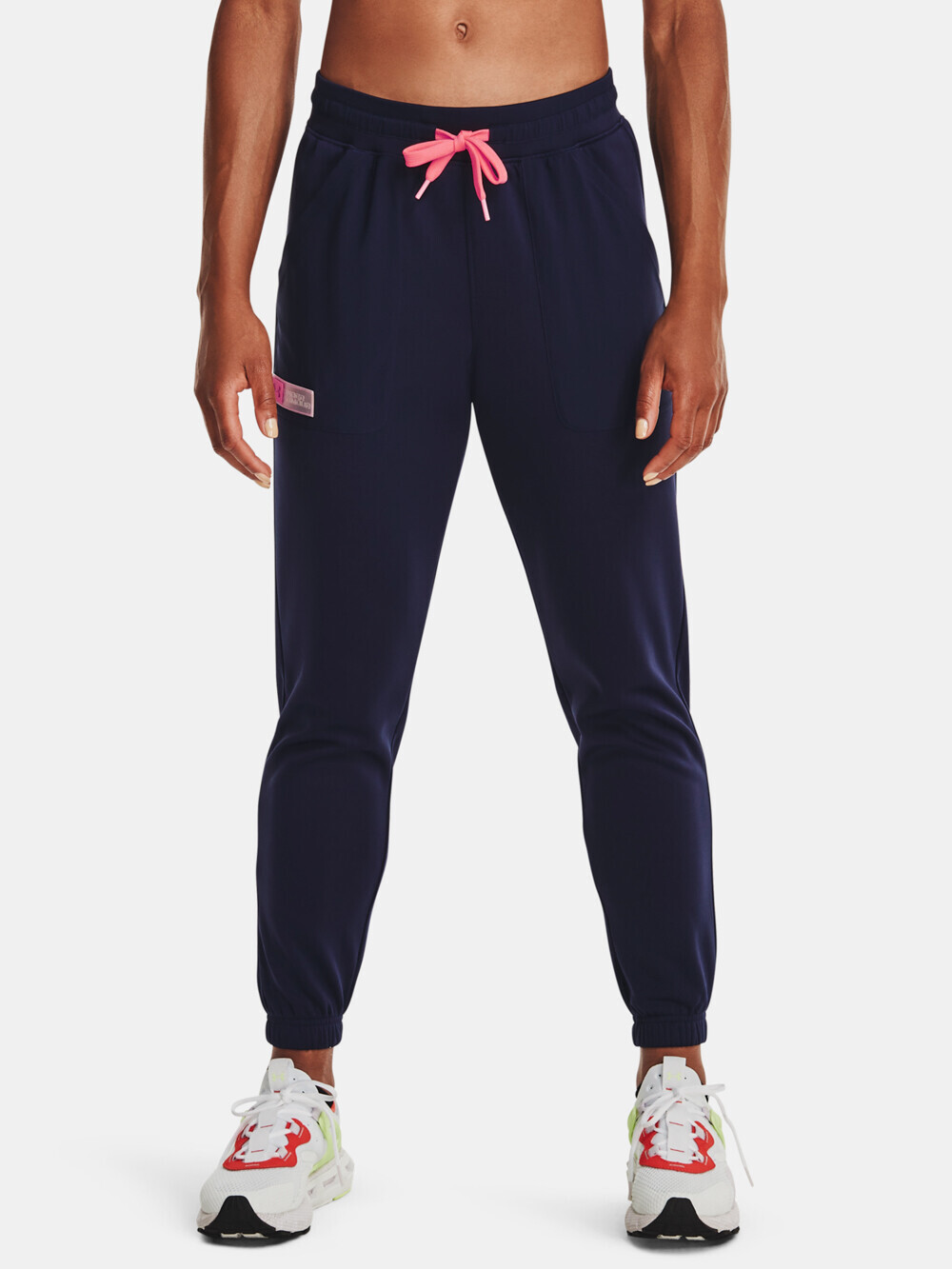 Under Armour Pants Armour Mixed Media Pant-NVY - Women