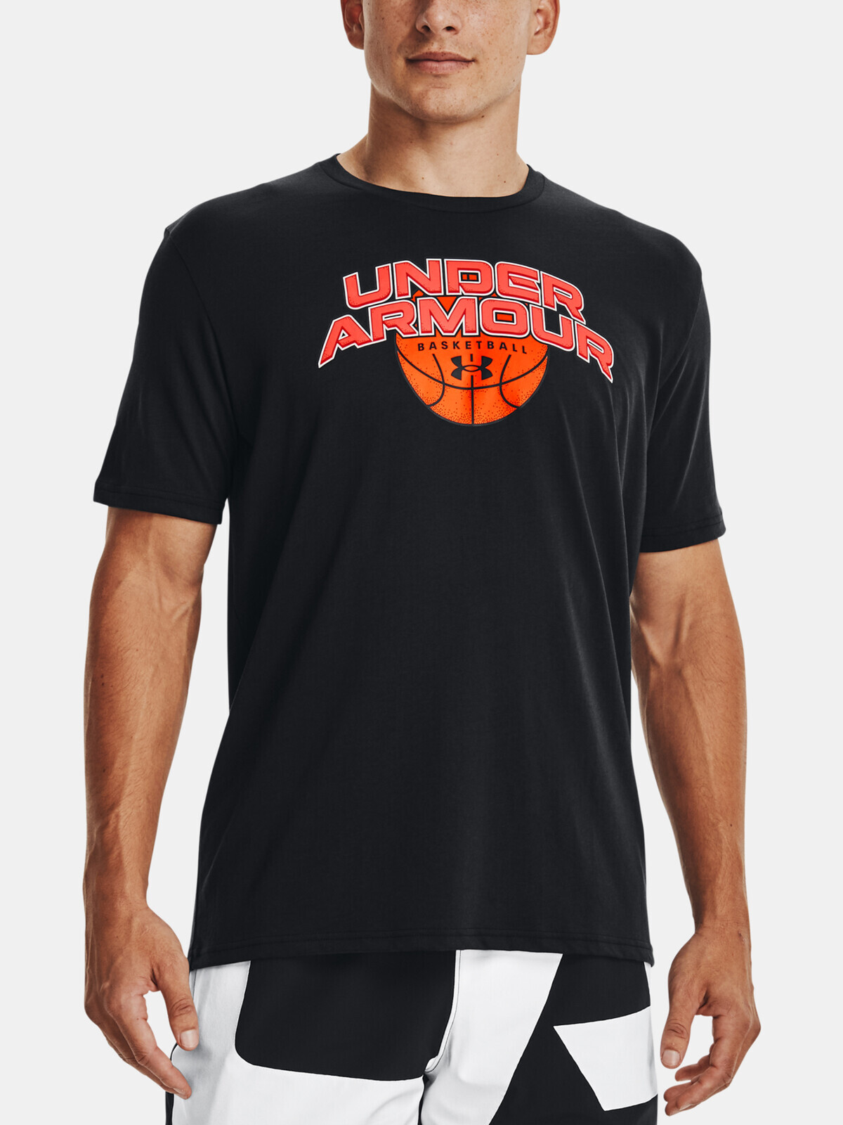 Under Armour T-Shirt UA BBALL BRANDED WRDMRK SS-BLK - Mens