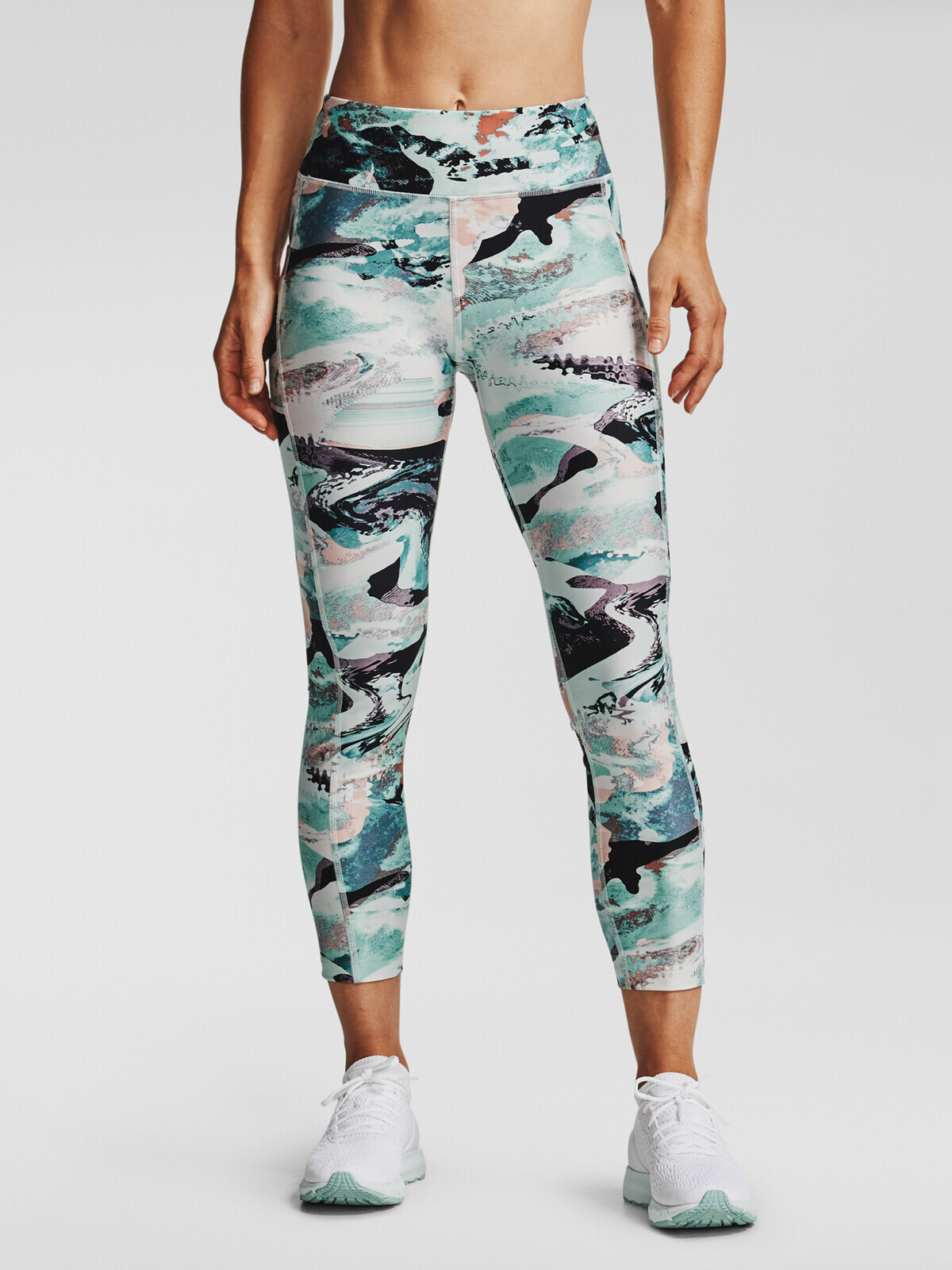 Under Armour Leggings UA HG Armour Prt Ankle Crop-BLU - Ladies