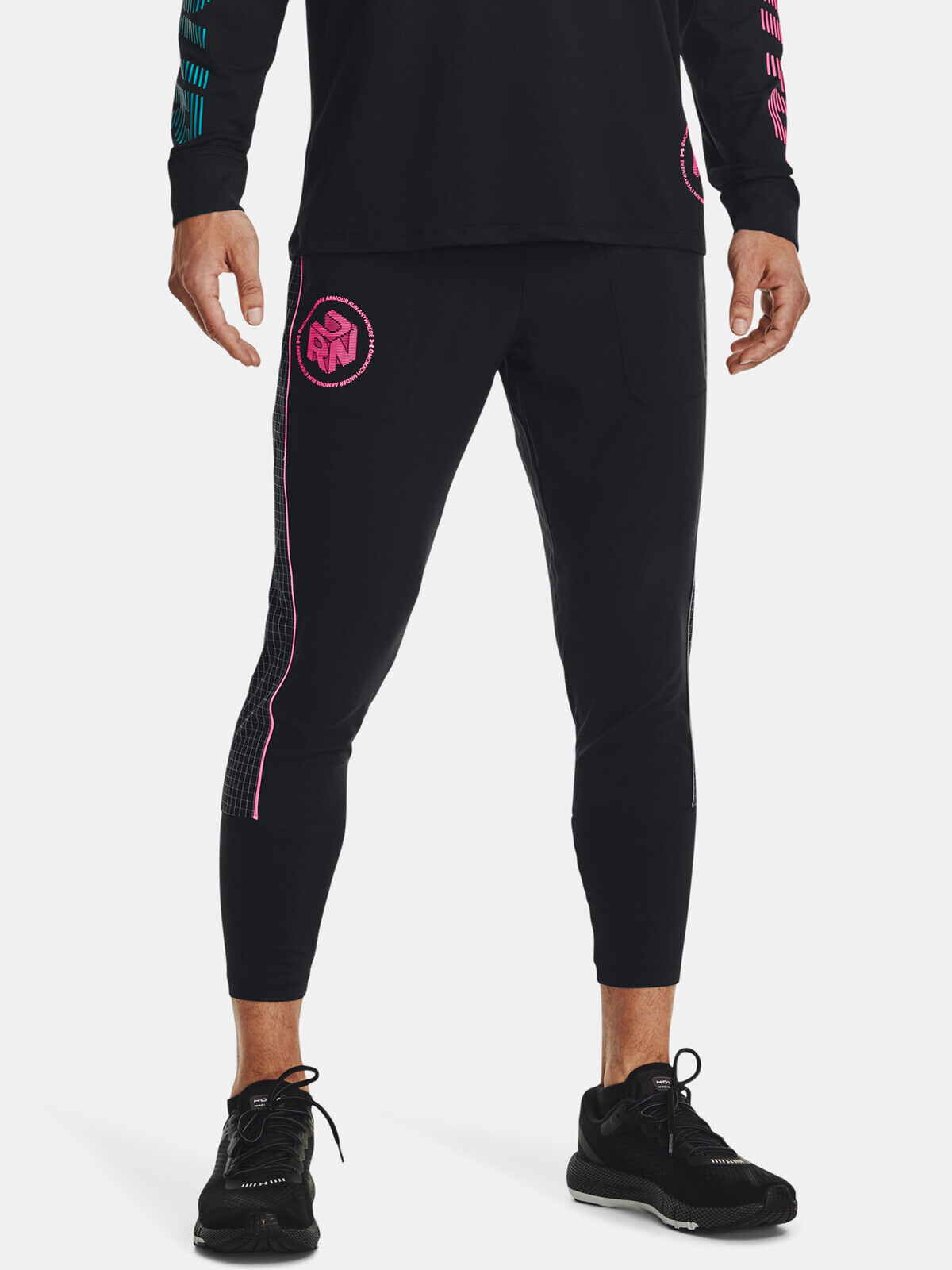 Under Armour Pants UA Run Anywhere Ankle Pant-BLK - Mens